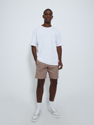 Mocha Textured Smart Jersey Shorts | Men | George at ASDA