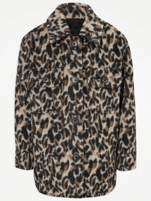 Animal Print Pocket Shacket