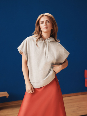 G21 Grey Oversized Sleeveless Hoodie Women George at ASDA