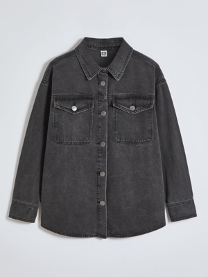 Denim Jacket Black H&m Divided By H&M Black Denim Jacket Size