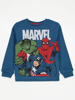 Marvel Character Blue Sweatshirt | Kids | George at ASDA