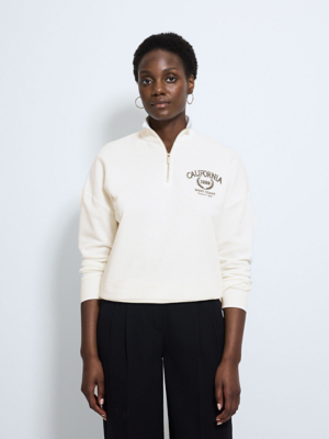 White California Quarter Zip Jumper Women at ASDA