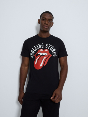 The Rolling Stones Black Logo T-Shirt | Men | George at ASDA