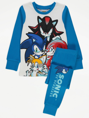 Sonic The Hedgehog Blue Raglan Long Sleeve Pyjamas | Kids | George at ASDA