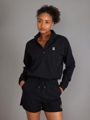 Gym Locker Black Half Zip Running Jacket | Women | George at ASDA