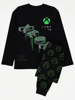 Xbox Jump In Black Long Sleeve Pyjamas | Kids | George at ASDA
