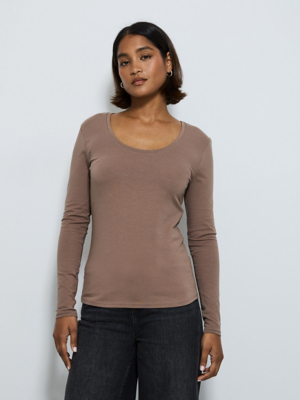 Ryder Taupe Long Sleeve Crew 6232