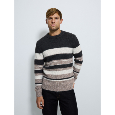 George Brown Striped Cosy Knitted Crew Neck Jumper