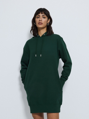 Dark Green Hooded Mini Sweatshirt Dress | Women | George at ASDA