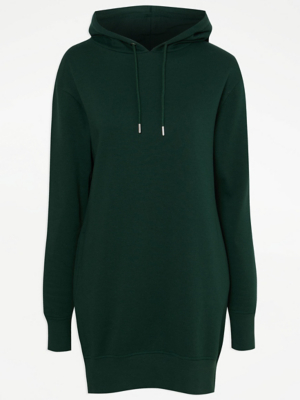 Dark Green Hooded Mini Sweatshirt Dress | Women | George at ASDA