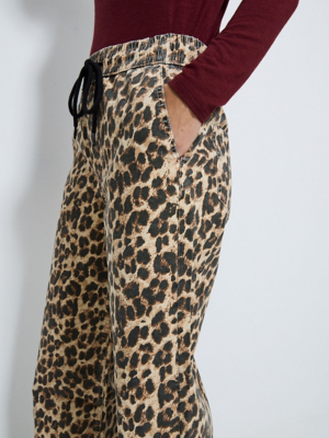 Animal Print Joggers Lna Leopard Sweatpants Leopard Print Wide Leg