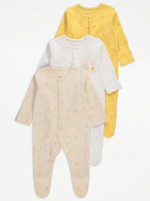 Disney George Baby Grows Disney Winnie The Pooh Sleepsuits