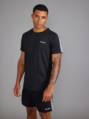 Gym Locker Black Side Panel Quick Dry T-Shirt Men George at ASDA