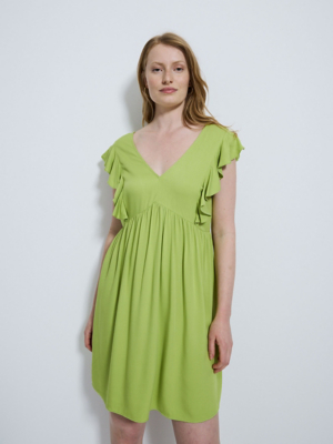 Green Frill Sleeve Mini Dress | Women | George at ASDA