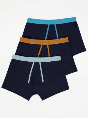 Navy Colour Trim A-Front Trunks Pack