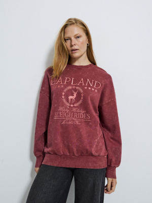 Christmas Red Washed Lapland Sweatshirt