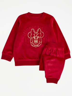 Disney Minnie Mouse Red Sequin Sweatshirt and Joggers Set