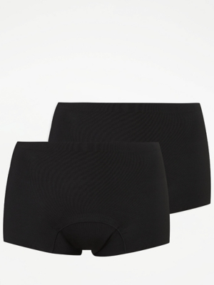 Black Light Period Short Briefs 2 Pack | Lingerie | George at ASDA