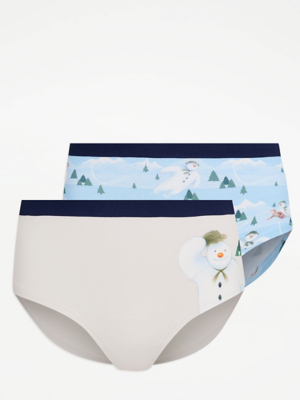 The Snowman Christmas Short Knickers 2 Pack | Lingerie | George at ASDA