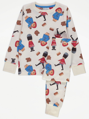 Cath Kidston REGULAR FIT - PADDINGTON PARTY HENLEY SET - Pyjama - ecru/donkerroze
