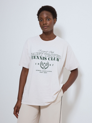 Stone Saint Tropez Tennis Club Graphic TShirt Women at ASDA