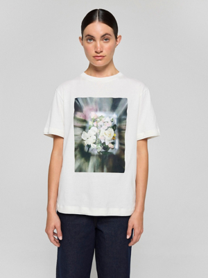 Футболка Roksanda White Flower Photographic LFW