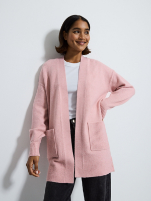 Pink Edge To Edge Knitted Midi Cardigan | Women | George at ASDA