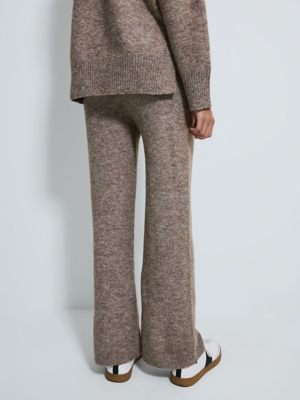 Mocha Knitted Wide Leg Trousers Women George at ASDA