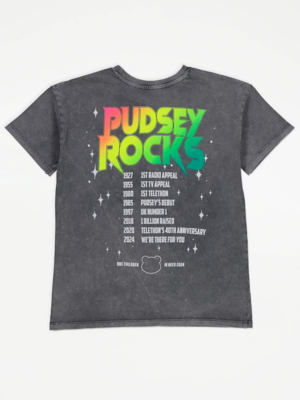 Children In Need Pudsey Rocks Grey Kids Matching Family Official T