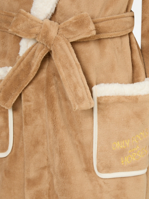 Only Fools and Horses Camel Shearling Dressing Gown Men George