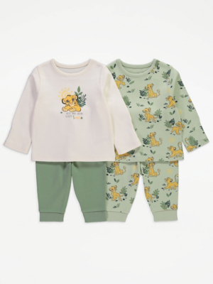 Disney Lion King Simba Green Long Sleeve Pyjamas Pack