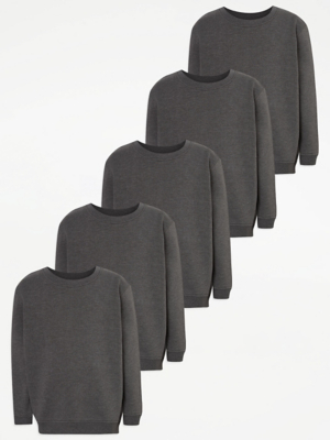 Sweat-shirt Garçon George Taille 5-6 Ans - Gris, Mélange Coton, Occasion Avec Bouloches Et Signes D'usure