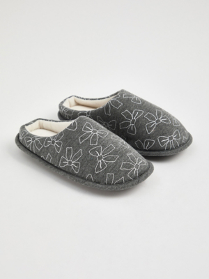 Bow Mule Slippers Mark And Spencer Ladies Slippers Marks And