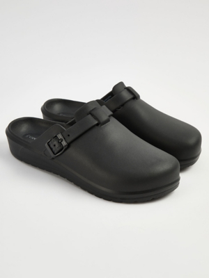 Black Closed Toe Buckled Mule Sandals | Women | George at ASDA