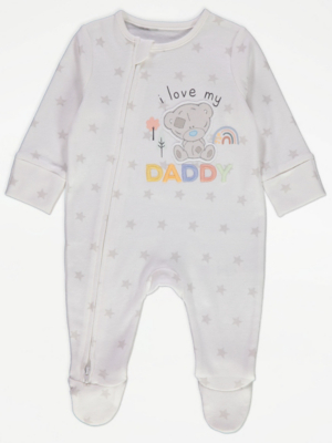 New In Baby Gi Sweet Teddy Ivory Cotton Sleepsuit main image 1