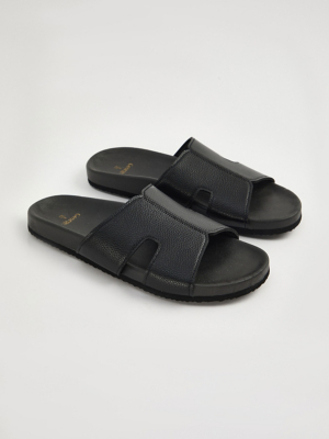 Sandal Shoes Asda George Mens Flip Flops Black Textured Chunky Cut