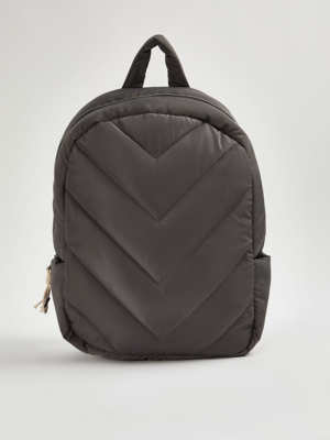 Grey Chevron Quilted Rucksack | Women | George at ASDA