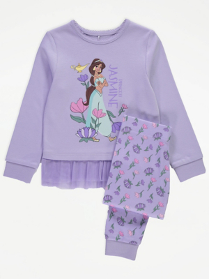 Disney Princess Jasmine Lilac Tutu Long Sleeve Pyjamas - Main Image