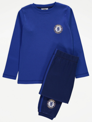 Heren Pyjama Chelsea FC Set - Officiële Voetbal Pyjama, Katoenen Pj's Voor Mannen En Tieners Chelsea FC Pyjama