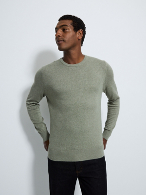 Men's Organic Grey Cotton Crew Neck Jumper From Crew Clothing Company