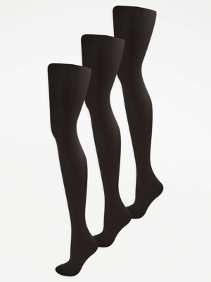 Chocolate Opaque Tights 80 Denier Pack Lingerie George at