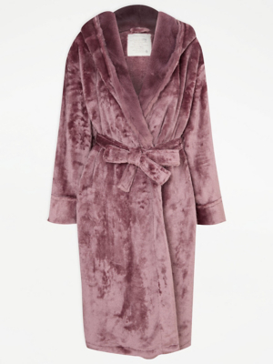 asda ladies dressing gowns Plum Plush Gown | Lingerie Plush fleece