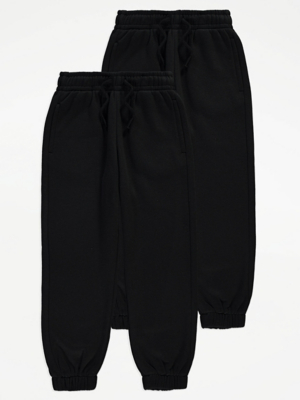 Black Cuffed Joggers Pack