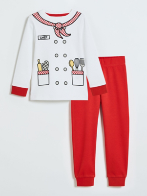 White Chef Uniform Long Sleeve Pyjamas | Kids | George at ASDA