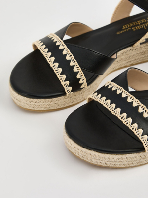 Wedge Sandals Asda Gold Sandals Brown Strappy Gold Tone Trim Wedge