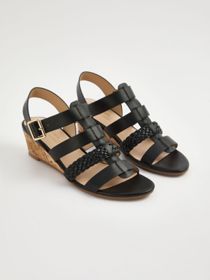 asda ladies black sandals