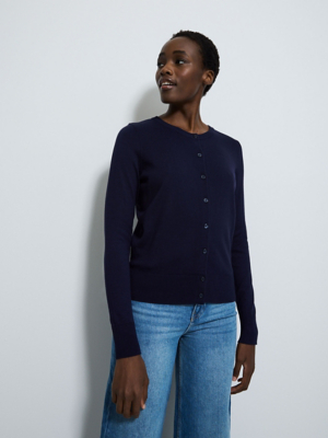 Lightweight Essential Cardigan-Dark Navy