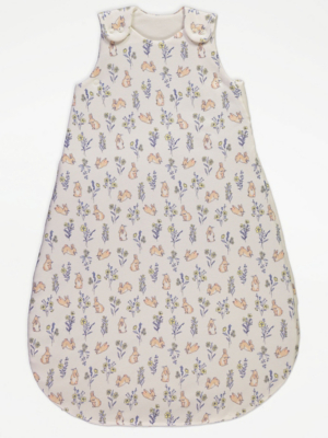 Cream Floral Bunny Sleeping Bag 2.5 Tog