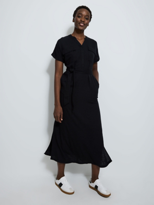 balloon sleeve a line dress Copenhagen A-line dress with balloon sleeves 17 / Dark Blue