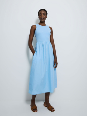waist detail jersey midi dress Ruched Jersey Midi Dress for Tall Women in Dark Sand 2XL / Tall / Dark Sand